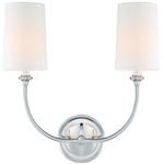 Sylvan Double Wall Sconce - Polished Nickel