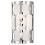 Jennings Wall Light - Polished Nickel / White Linen