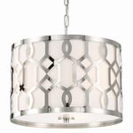 Jennings Pendant - Polished Nickel / White Silk