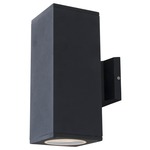 Summerside Outdoor Square Wall Sconce - Black