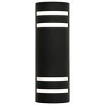 Summerside Outdoor Double Stripe Round Wall Sconce - Black