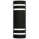 Summerside Outdoor Double Stripe Round Wall Sconce - Black