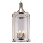 Niagara Foyer Pendant - Satin Nickel / Clear