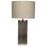 Column Table Lamp - Grey Hide / Natural