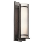 Camden Outdoor Wall Sconce - Anvil Iron / Opal