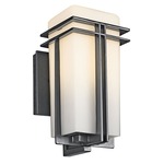 Tremillo Outdoor Wall Sconce - Black / Opal