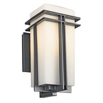 Tremillo Outdoor Wall Sconce - Black / Opal