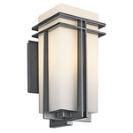 Tremillo Outdoor Wall Sconce - Black / Opal