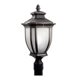 Salisbury Post Mount - Rubbed Bronze / White Linen