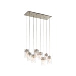 Brinley Linear Pendant - Brushed Nickel / Clear