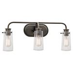 Braelyn Bathroom Vanity Light - Olde Bronze / Clear Seeded