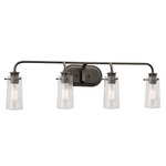 Braelyn Bathroom Vanity Light - Olde Bronze / Clear Seeded