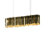 Facet Lozenge Pendant - Polished Brass