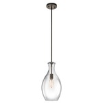 Everly Tulip Pendant - Olde Bronze / Clear