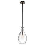 Everly Tulip Pendant - Clear / Olde Bronze