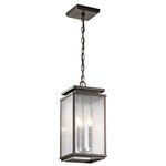 Manningham Outdoor Pendant - Olde Bronze / Clear Seeded