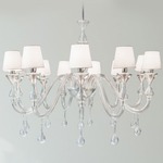 Certosa Chandelier - Chrome / Ivory