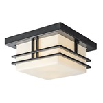 Tremillo Outdoor Flush Mount - Black / Opal