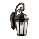 Courtyard Outdoor Wall Lantern - Rubbed Bronze / Etched Seedy