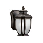 Salisbury Outdoor Wall Sconce - Rubbed Bronze / White Linen