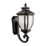 Salisbury Outdoor Lantern Sconce - Rubbed Bronze / White Linen