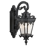 Tournai Wall Sconce - Black / Clear