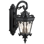 Tournai Wall Sconce - Black / Clear