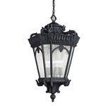 Tournai Outdoor Pendant - Black / Clear Seeded