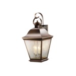 Mount Vernon Outdoor Wall Sconce - Rubbed Bronze / Clear Seeded