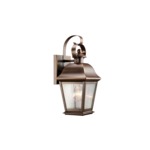 Mount Vernon Outdoor Wall Sconce - Rubbed Bronze / Clear Seeded