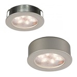 LEDme Round Recessed / Surface Button Light - Brushed Nickel