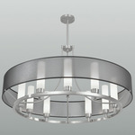 Ghost 36IN Chandelier Bronze / Silver Organza - Overstock - Architectural Bronze / Silver Organza