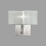 Ghost Wall Sconce - Brushed Nickel / Silver Organza