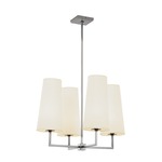 Temple Quad Pendant - Brushed Nickel / Cream