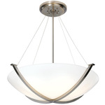 Argos Bowl Pendant - Brushed Nickel / Shiny Opal