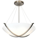 Argos Bowl Pendant - Brushed Nickel / Shiny Opal