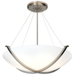 Argos Bowl Pendant - Brushed Nickel / Shiny Opal