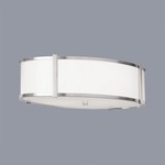 Hatbox Oval Ceiling Flush Mount - Polished Nickel / Shiny Opal