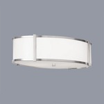 Hatbox Oval Ceiling Flush Mount - Polished Nickel / Shiny Opal