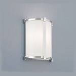 Hatbox Round Wall Sconce - Brushed Nickel / Shiny Opal