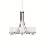 Hendrik Chandelier - Opal/ Brushed Nickel