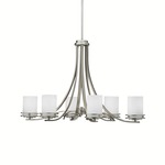 Hendrik Chandelier - Opal/ Brushed Nickel