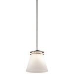 Hendrik Mini Bell Pendant - Opal / Brushed Nickel