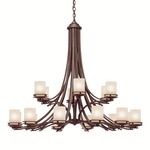 Hendrik Two Tier Chandelier - Umber/ Olde Bronze