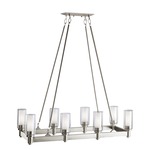Circolo Linear Chandelier - Etched/ Brushed Nickel