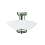 Hendrik 3674 Ceiling Semi Flush Mount - Opal / Brushed Nickel