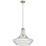 Everly 42329 Pendant - Brushed Nickel / Clear Seeded