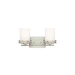 Hendrik Bath Bar - Brushed Nickel / Opal