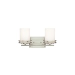 Hendrik Bath Bar - Brushed Nickel / Opal