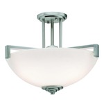Eileen Convertible Pendant - Brushed Nickel / Satin Etched